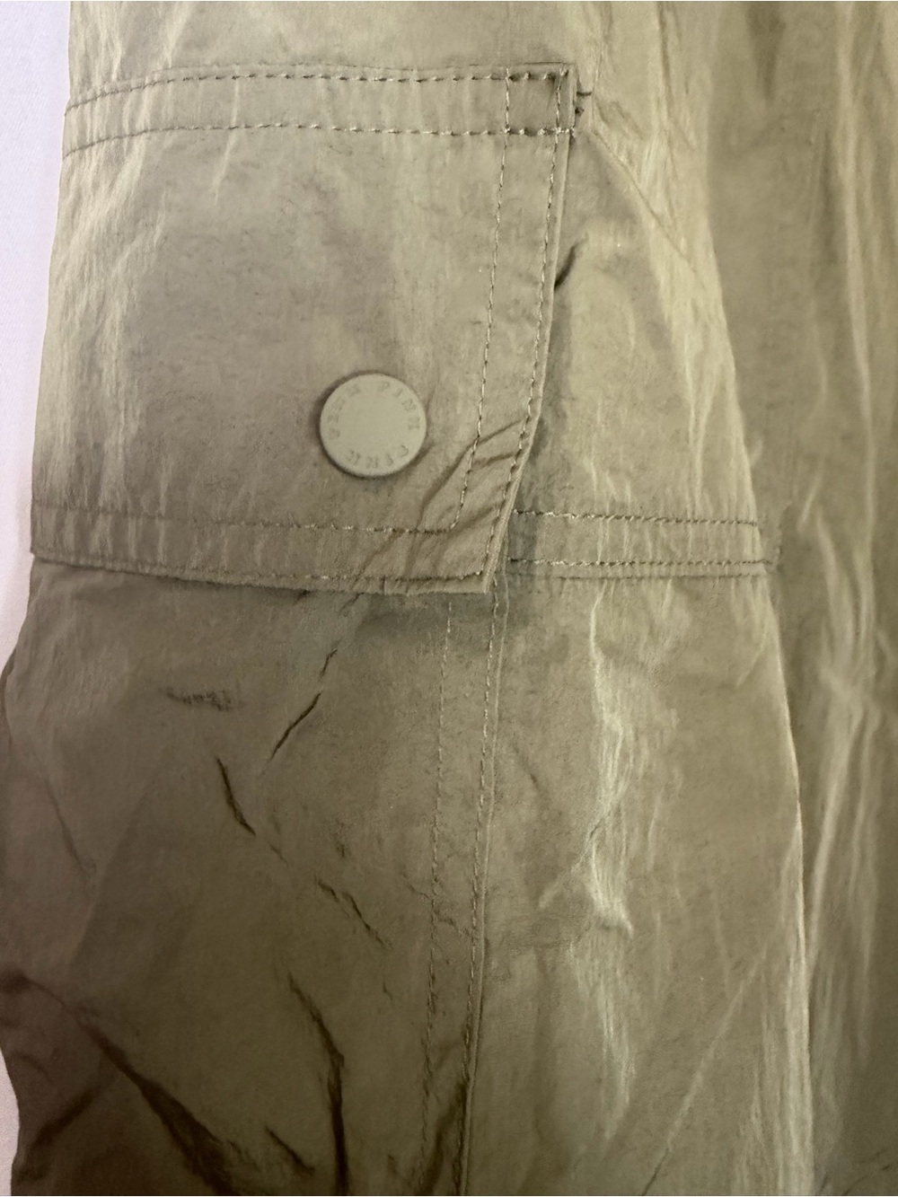 Victoria’s Secret PINK Olive Green Parachute Cargo Pants Y2K Utility Size L - Picture 7 of 13